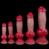 Large Makeup Animal Dog Dick Penis Liquid Silicone Simulation Thick Fake Penis Adult Female Masturbation Fake Penis
