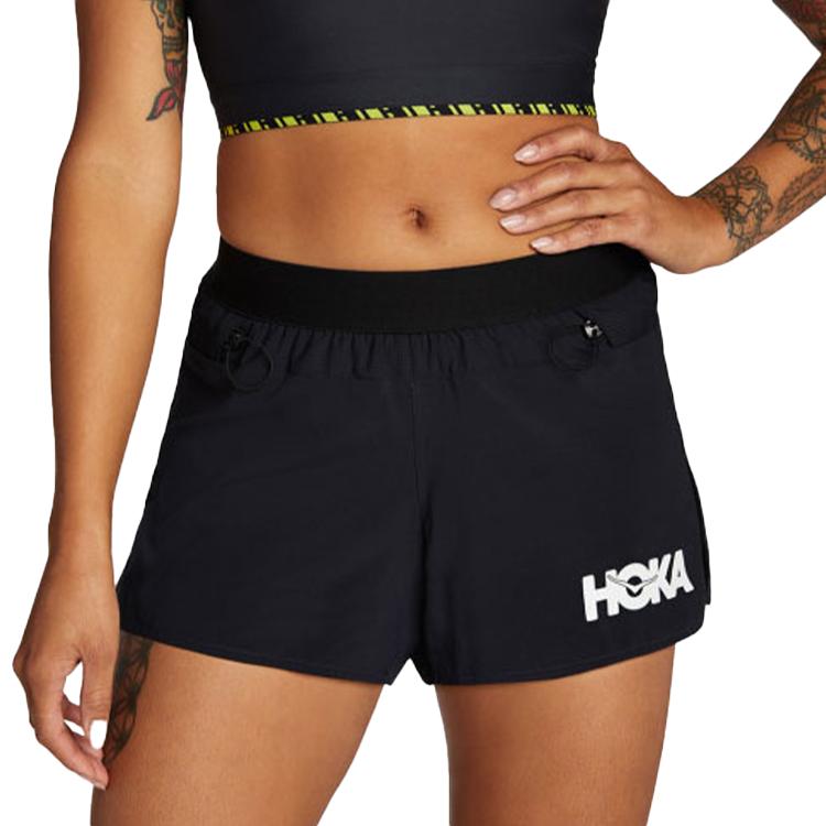 HOKA One One Мягкие эластичные спортивные шорты с влагоотводящими свойствами Женские шорты 1117011-BLK XL