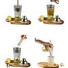 Cocktail Shaker Set 400ml with Measurement Markings, Bartender Tools, Jigger Cup Included, Stainless Steel Lid, Acrylic Jigger Cups (20ml/40ml), Perfe