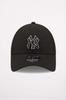 New Era 940 9FORTY Adjustable One Size Fits Polyester Baseball and Black with Silver Outline Cap, All, Cap, Men's Women's, Gender-Free, [Used]