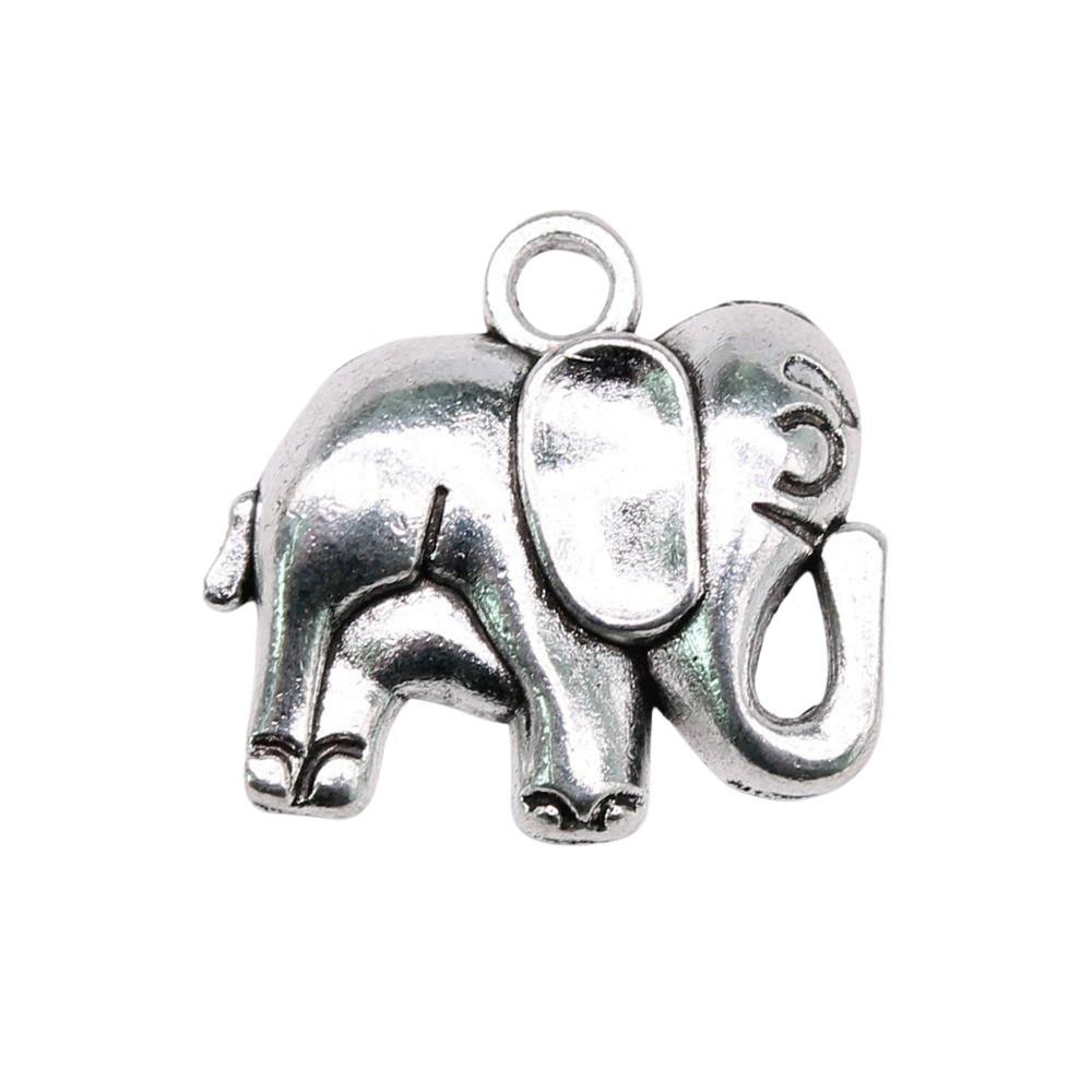 Antique Style Elephant Charms Metal Animal Pendants For DIY Jewelry Keychain Bag Accessories