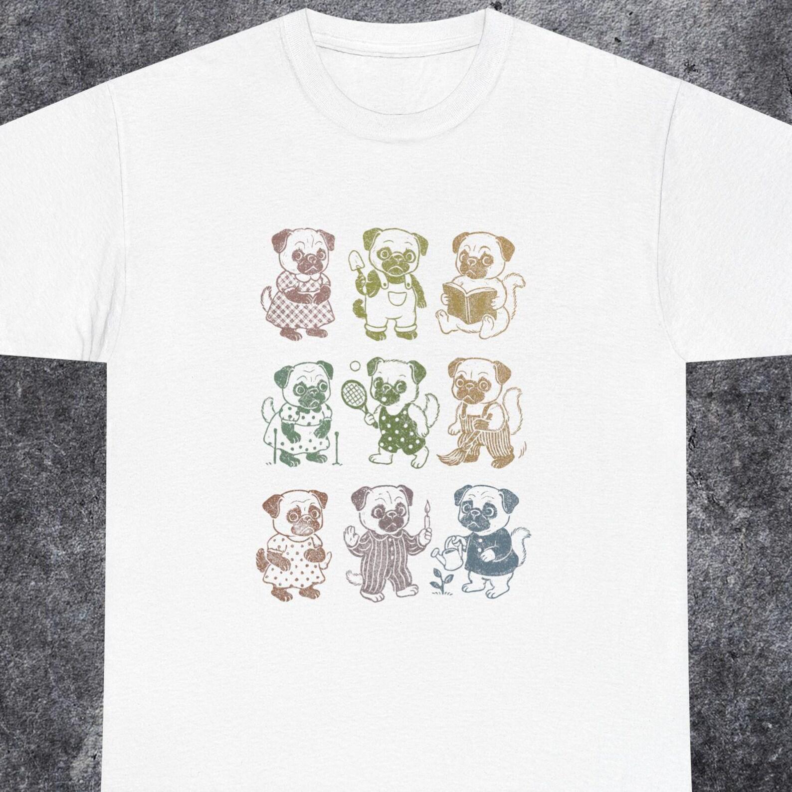 Funny Pug Tee, Pug Puppy Shirt, Gifts For Pug Mom, Pet Lover T-Shirt, Cute Pug Dog, Woman Dog Mom, Mother s Day Gift, Unisex Shirt XL