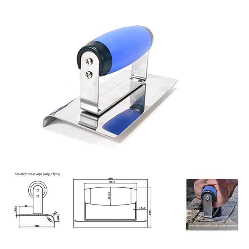 ABMH-Hand Concrete Tools Stainless Steel With Soft Grip Plaster Cement Stucco Construction Tool