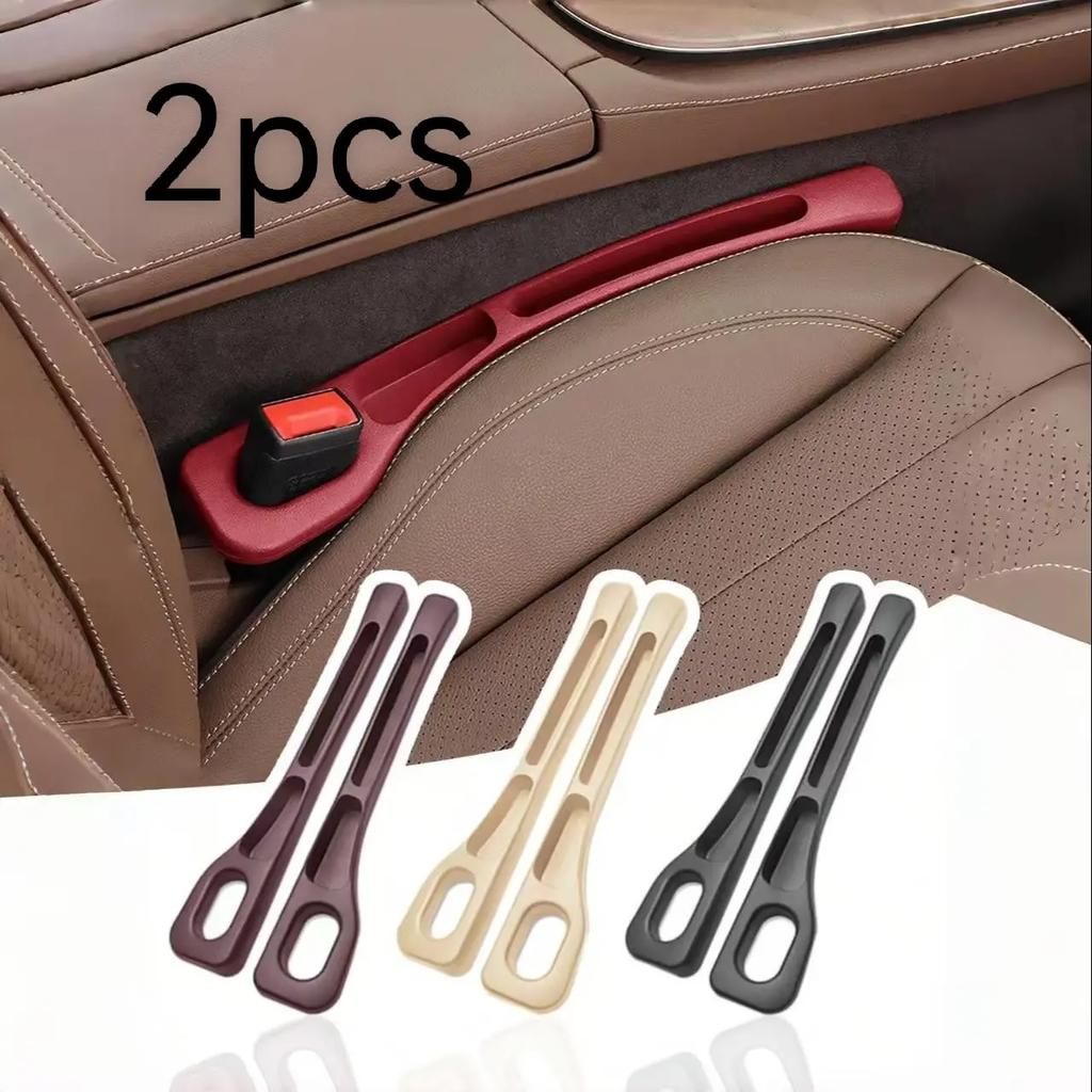 ASD1 2 Pack Car Seat Gap Filler Strips Dual Slot Design Leak Prevention Organizer with Hook Storage Compatible for All Cars Interior Accessories
