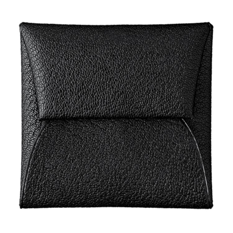 Hermes Bastia Mysore Noir Goat Leather Coin Purse Card Holder Wallet Women Wallet Black H039759CK89