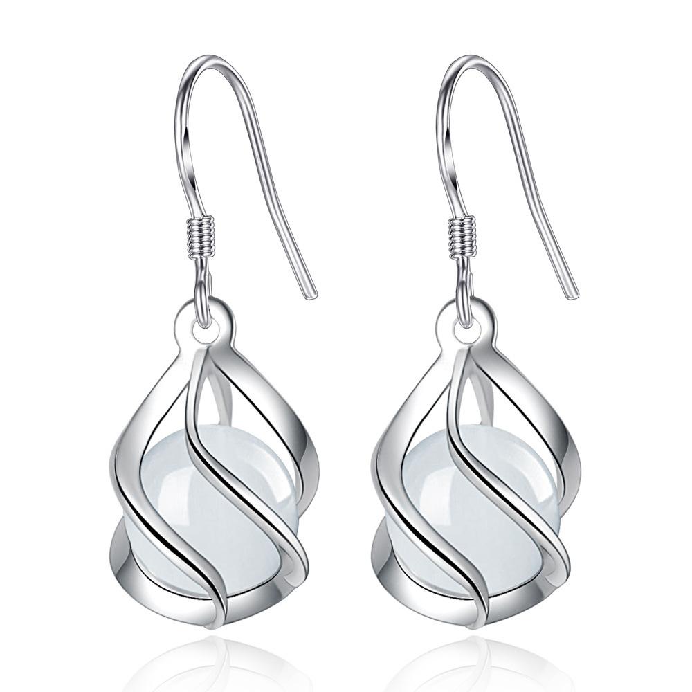 Retro Ear Hook Water Drop Temperament Cat's Eye Stone Women's Model Earrings