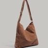 New tote bag with a high-end feel, single-shoulder crossbody bag, niche fashion versatile large-capacity vintage bucket bag for women