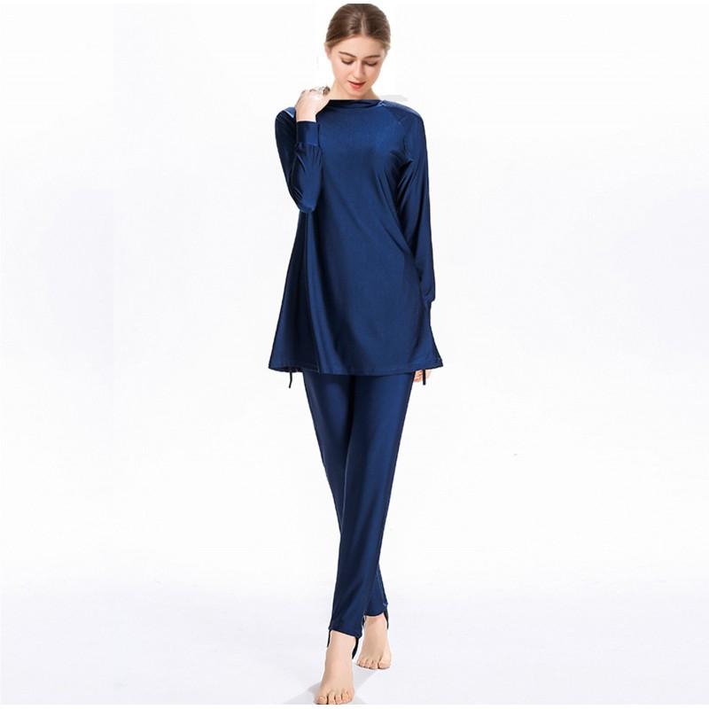 Modest Muslim Women Swimwear Set With