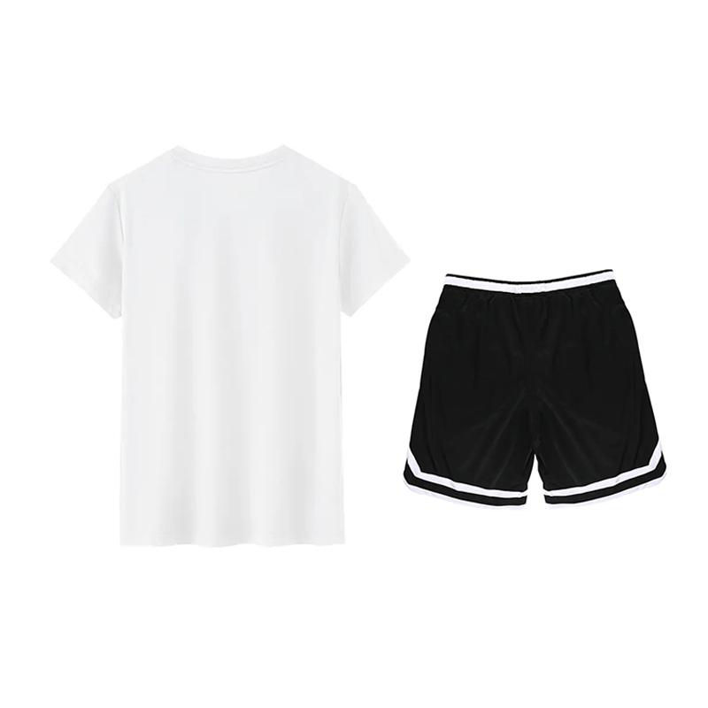 Li-Ning Versatile Comfortable Loose Short Sleeve Fashion Simple Casual Sports Suit Unisex Sets ATSV597-1+YAPV001-1