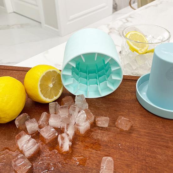 Yousheng 2 Bucăți Formă Silicon Cuburi de Gheață Gheață Rotundă Găleată Gheață Eliberare Ușoară DIY Aparat de Congelat Economisire Spațiu Tavă Cuburi de Gheață cu Eliberare Ușoară pentru Băuturi