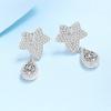 S925 Sterling Silver Earrings for Women Maple Leaf Moissanite Drip Earrings Plated Pt950 Gold Ear Jewelry