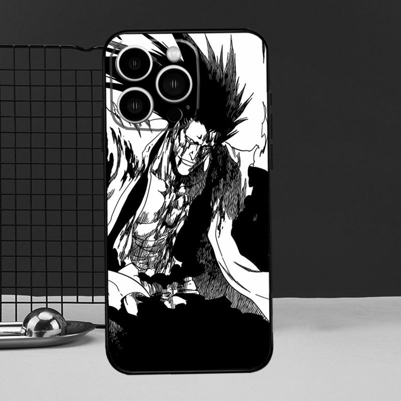 Ichigo Kenpachi Bleach Manga Anime Protective Cover For iPhone 11 14 12 13 Pro Max Mini X XR XS Max 7 8 Plus SE 2020 Phone Case