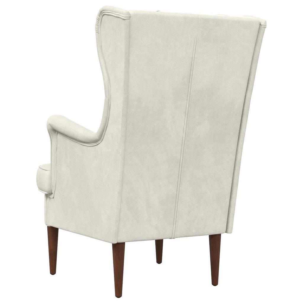 Cream Velvet Armchair