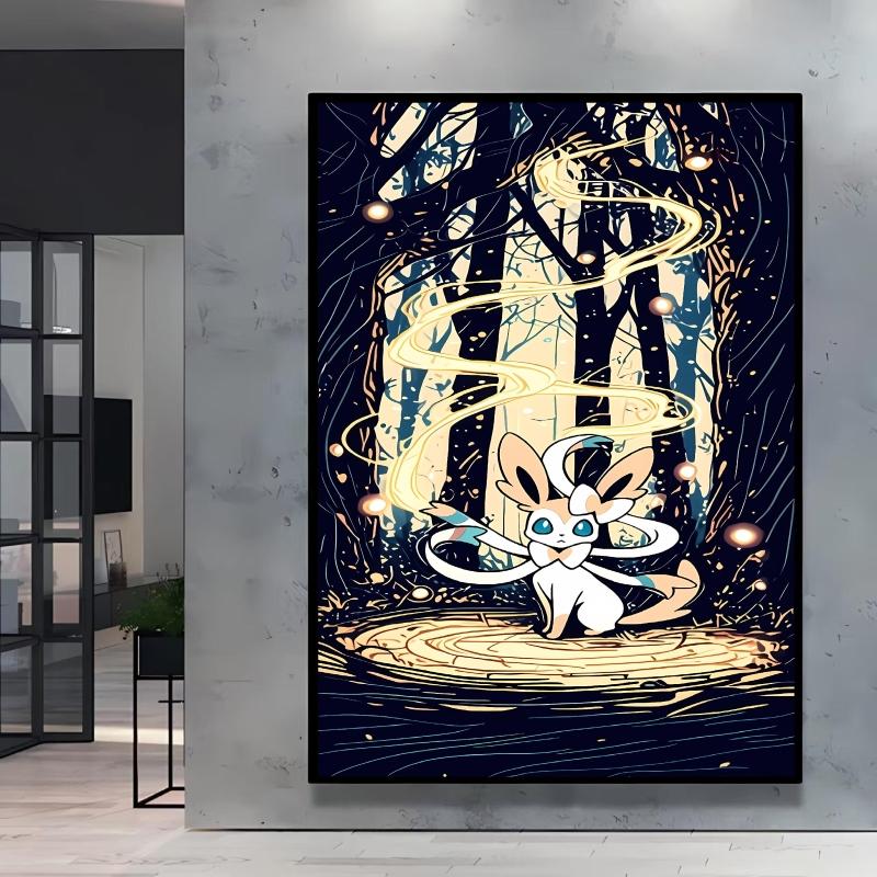 Anime Posters Pokemon Umbreon Cartoon Character Picture HD Print Canvas Painting Home Children's Room Wall Decoration Gifts