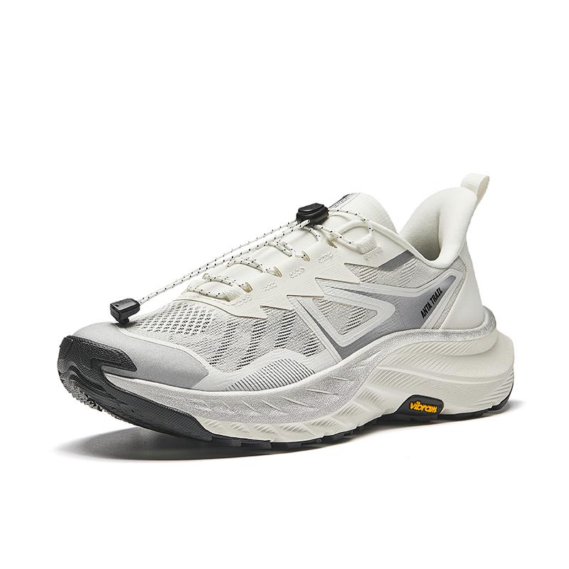 Anta Slip Resistant Abrasion Resistant Low Top Running Shoes Men's Ivory White Sneakers 912435505-2