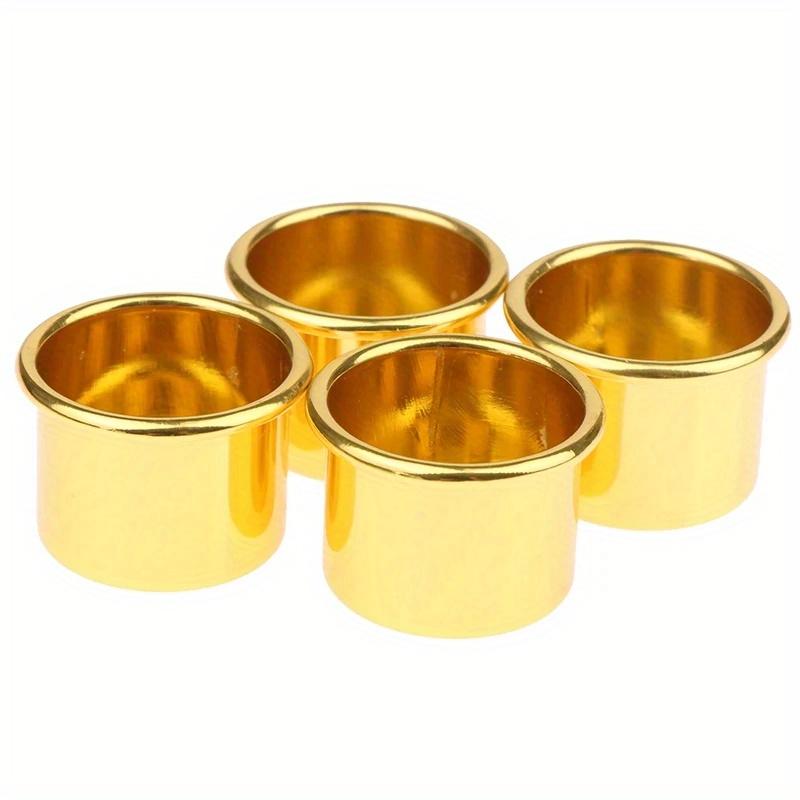 10Pcs Mini Round Candle Cup Gold DIY Candlestick Making Tray Holder Container Accessory Aluminium Home Party Decor Parts