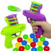 Foam Disc Launcher Cat Toy 15Pcs Colorful Flying Discs 1Pc Gun Launcher Cat Interactive Toys for Indoor Outdoor Training Chasing