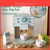 Wooden Childrens Pretend Play Coffee Machine Toy For Kids Ages 3 To 6 Educational Kitchen Set