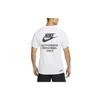 Nike Men's White Short-Sleeve T-Shirt with Retro American Logo Print
