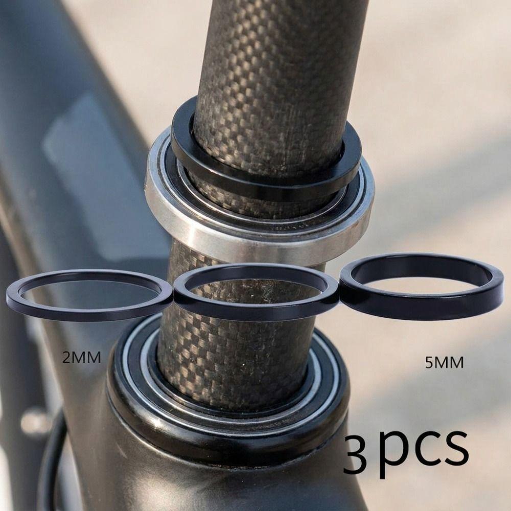 3pcs Raise Handlebar Bike Fork Washer Aluminum Alloy Handlebar Raise Ring Headset Spacers  Cycling