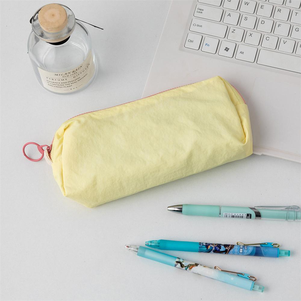 Macaron Einzelfarbig Einfache Federtasche Große Kapazität Tragbare Aufbewahrungstasche Minimalistische Schreibwarentasche für Stifte