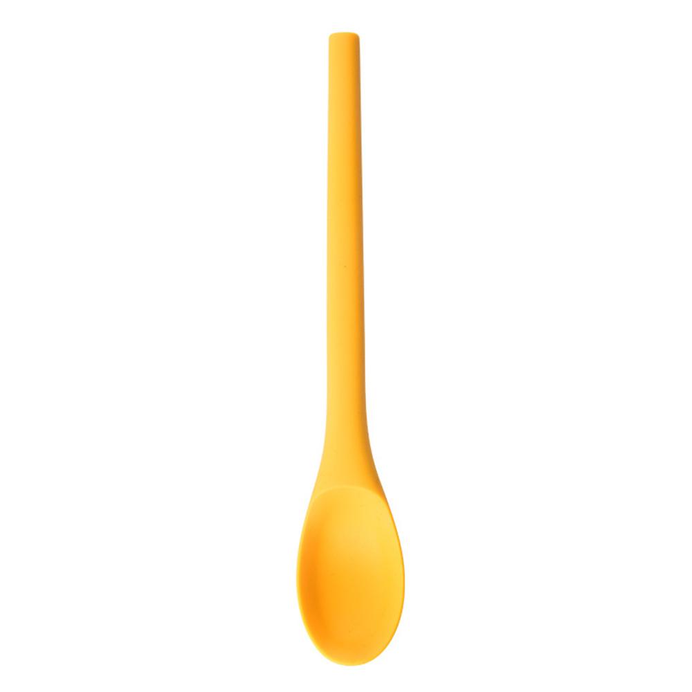 Silicone Spoon Small Spoon with Long Handle Heat Resistant Easy To Clean Non-stick Rice Spoons Tableware Utensil Kitchen Tool