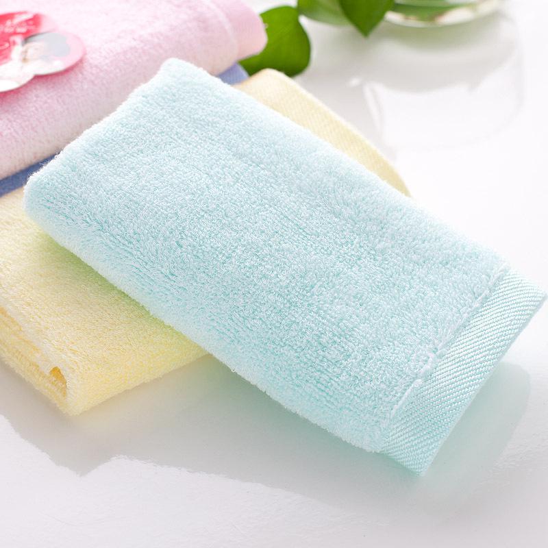 Manufacturers selling bamboo fiber thickening Small towel infant baby wipes  pure color hand towel  children wash face towel
