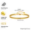 3mm/4mm/6mm Vintage Mesh Link Chain Bracelet for Women, Gold Plated Stainless Steel Italian Chain Bracelet, Waterproof Jewelry