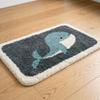 Cute Cartoon Animal Plush Bath Mat Non-Slip Absorbent Rug Bathroom Sink Area Bedroom Bedside Doorway