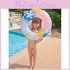 Fashionable Watercolor Flower Swim Ring For Children And Adults Thick Inflatable Lifebuoy