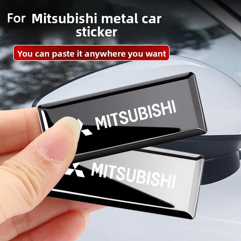 4Pcs Car Metal Logo Body Badge Decals Emblems Sticker For Mitsubishi Outlander Lancer ASX Mirage Pajero Delica Triton Attrage