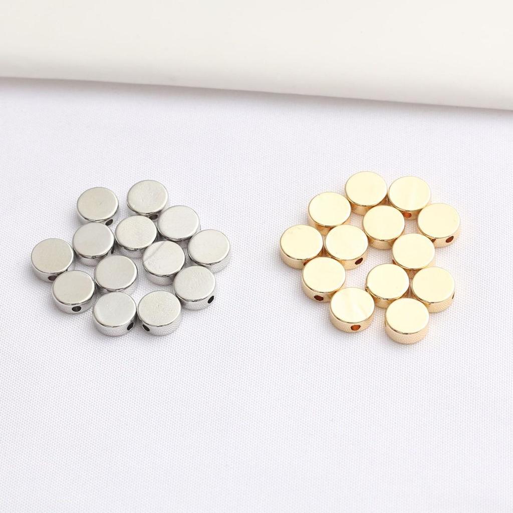 14k Gold-Filled Spacer Beads: Smooth Surface, Color-Preserving, Small Loose Beads for DIY Bracelet Jewelry & Handmade Beading.