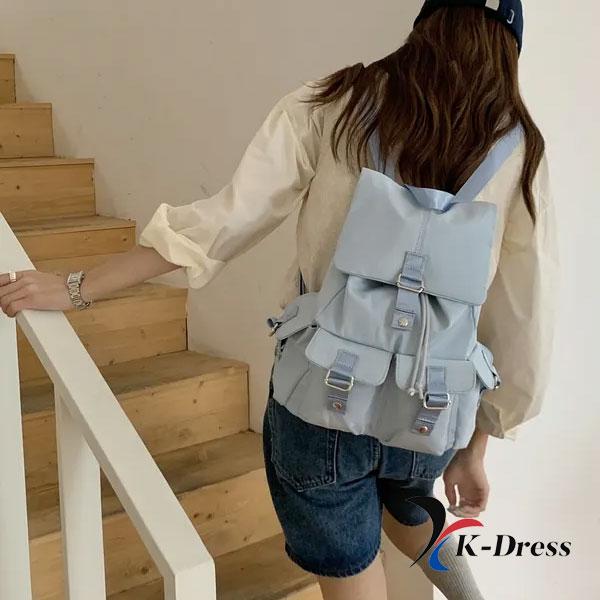 Ryggsäck med dragsko för laptop och iPad, Bärrem, Nylon, Enkel ficka