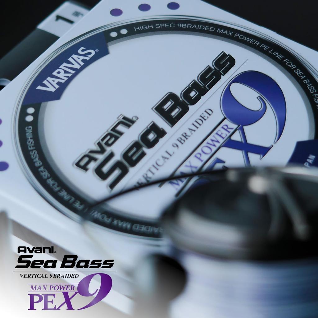 VARIVAS 9-strand PE line, Avani Seabass Max Power PE X9, 150m, White/Purple Marking, Size 1.2 (MAX 25lb)