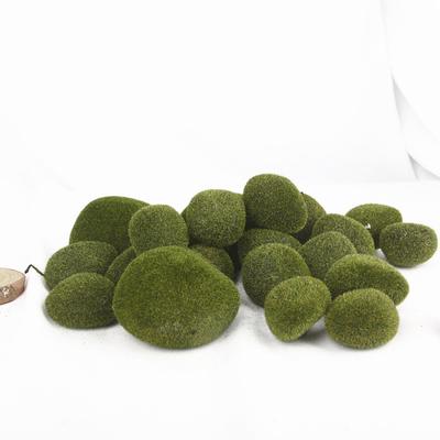 1 Pack Creative Versatile Realistic 3 Sizes Simulated Green Mossy Stones Garden Decor Fake Moss
