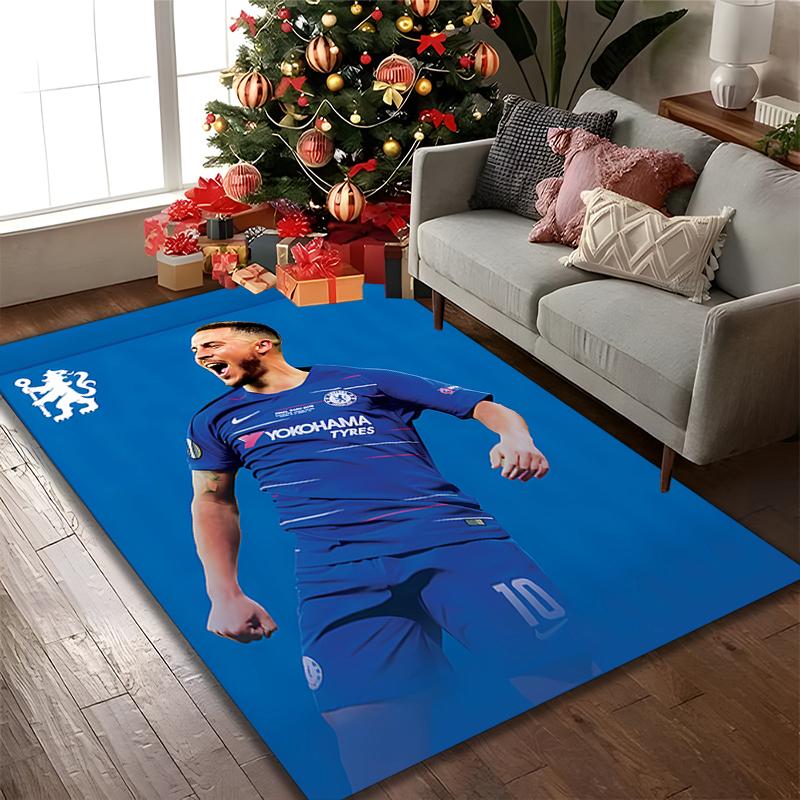 [1 Stück Chelsea FC Büro Teppich] Pflegeleichter Stuhlunterlage für Konferenzraum, Langlebige Bereich Sofa Bodenmatte