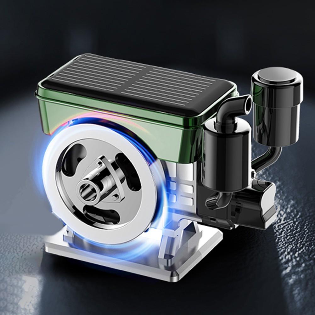 Solar Car Diffuser Rotating Air Purifier with Engine Design Scent Freshener