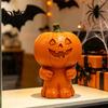 Fashionable Resin Collectibles Halloween Patchwork Ghost/Pumpkin Man Statue Ornament, Creative Desktop Figurine, Decorative Bookshelf Accents