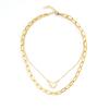 Elegant Double Layer Butterfly Pendant Necklace For Women Fashionable And Versatile