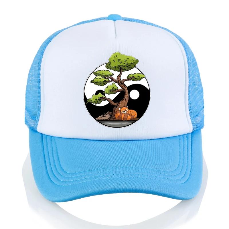 Yin Yang Bonsai Tao Taoism Spiritual Zen Meditate Baseball Cap Summer Fashion Mesh Trucker Caps Casual Adjustable Snapback Hats