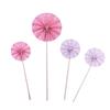 4Pcs/lot Mini Paper Fan Cake Topper Cupcake Toppers Kids Birthday Party Baby Shower Cake Decoration Flags Wedding Favor Supplies