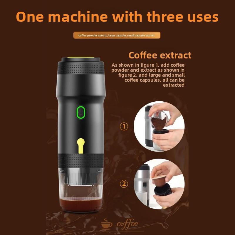 Portable Automatic Espresso Capsule Coffee Maker Size Capsule Coffee Powder Universal 3 In 1