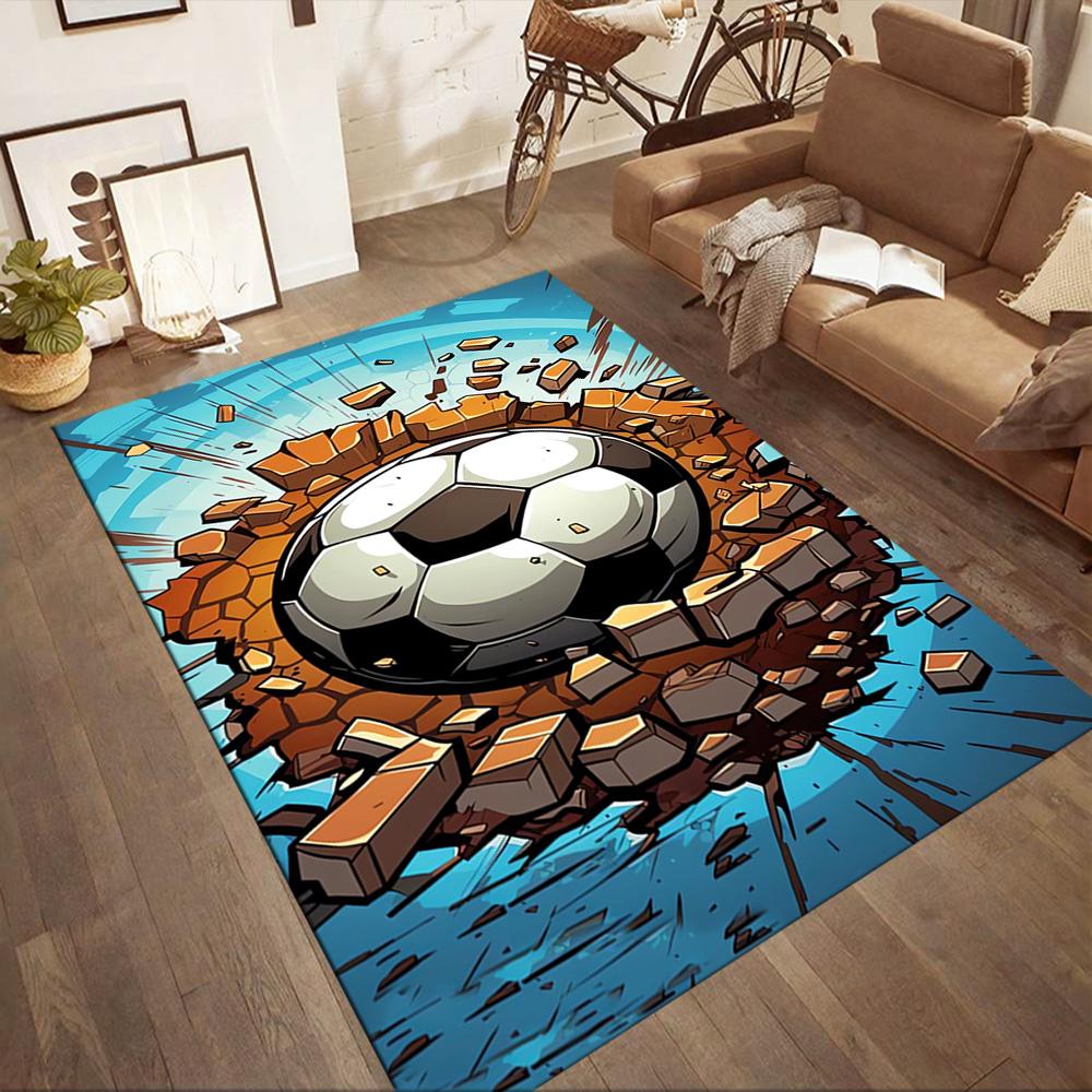 Sports Ball Pattern Floor Mats for Living Room, Bedroom and Room Decoration Are Suitable for Gifts.