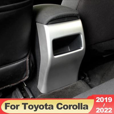 For Toyota Corolla    2022 E210 ABS Carbon Car Interior Rear Armrest Air Outlet Trim Panel Cover Case Accessories