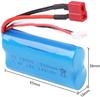 7.4V 1500mAh Li-Ion Baterie s vysokým vybíjecím proudem s T konektorem – Stabilní výkon 15C pro RC auto T40 F49
