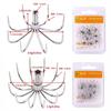 10pcs Pack Stainless Steel Squid Fishing Hooks 12 Claws Umbrella Needle Hooks  Saltwater Fishing