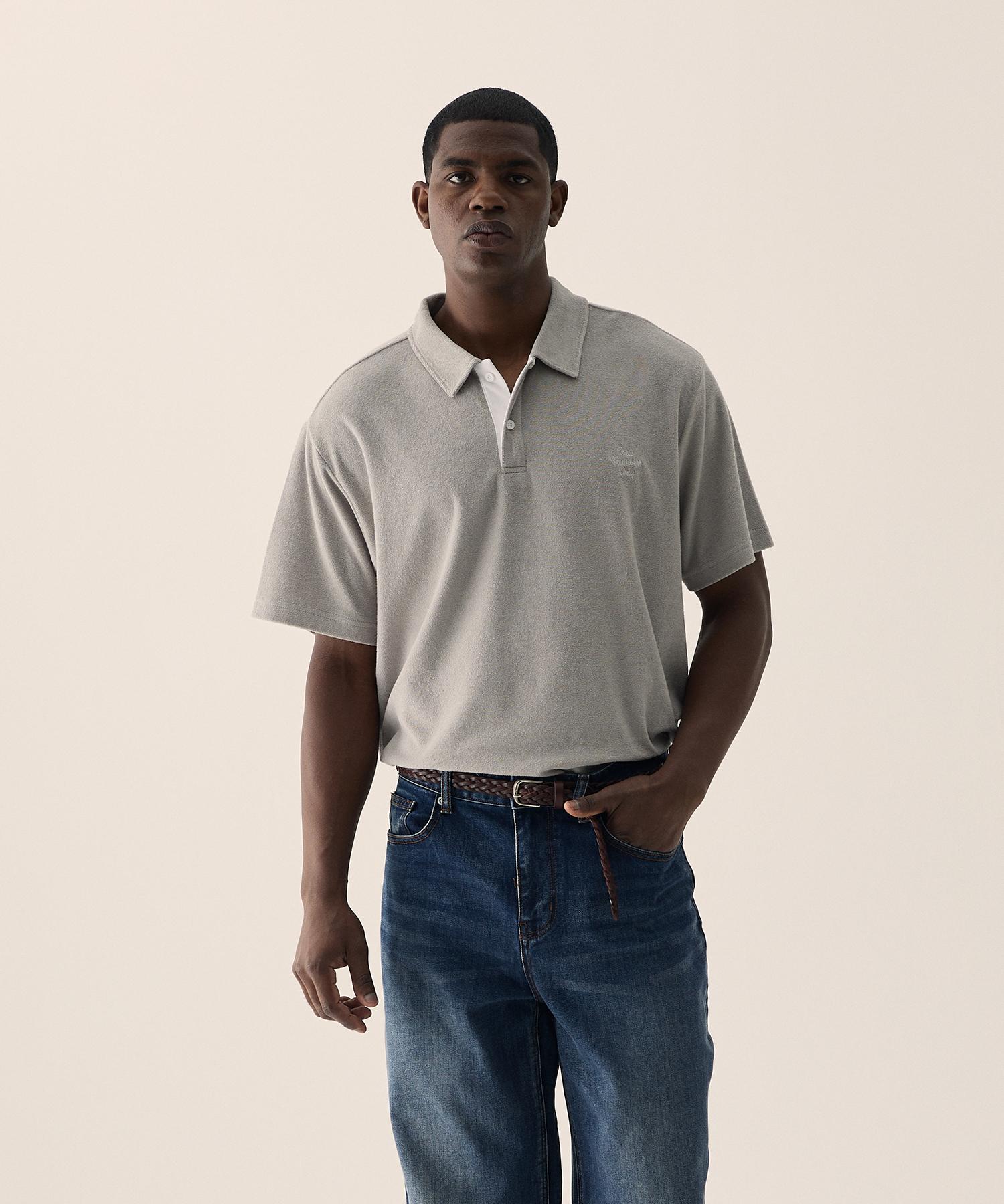 Cmo Terry Polo Grey Grey/L