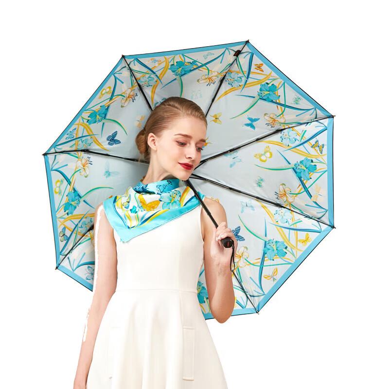 ITARORA Aurora Series Midsummer Night's Dream Silk Scarf & Umbrella Set