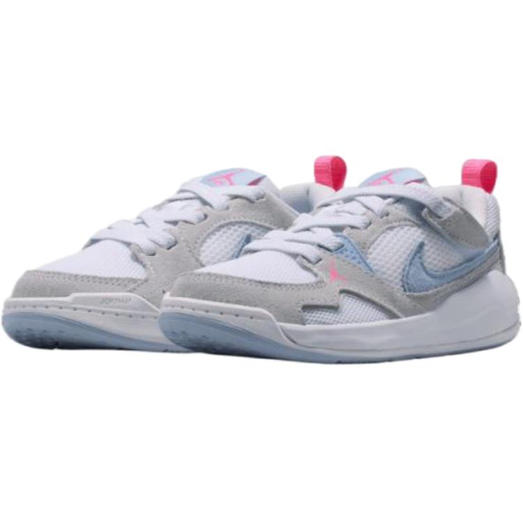 New Jordan CMFT Era Kids Lifestyle Shoes White Cobalt Bliss Soccer Gray Afterglow Pink Kids' HQ0507-140