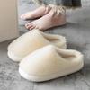 Slippers, Fur, Women's, Pure, Thick Sole, Men's, Unisex, Couple Slippers, High Resilience, Indoor Shoes, Room, Bare Feet, Linen, Quiet, Non-Slip,